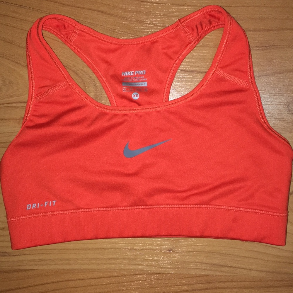 Orange Nike Sports Bra